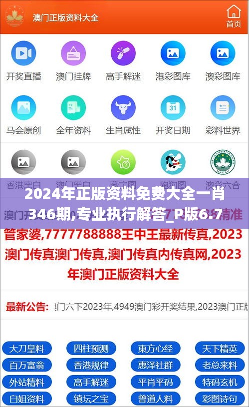 2024年正版资料免费大全一肖346期,专业执行解答_P版6.705