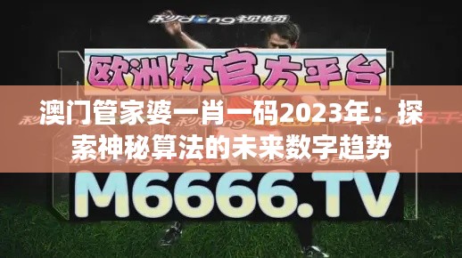 澳门管家婆一肖一码2023年：探索神秘算法的未来数字趋势