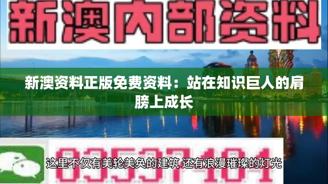 新澳资料正版免费资料：站在知识巨人的肩膀上成长