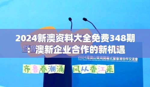 2024新澳资料大全免费348期：澳新企业合作的新机遇