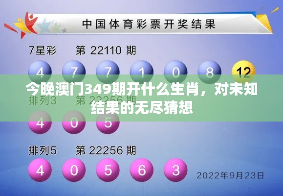 今晚澳门349期开什么生肖，对未知结果的无尽猜想