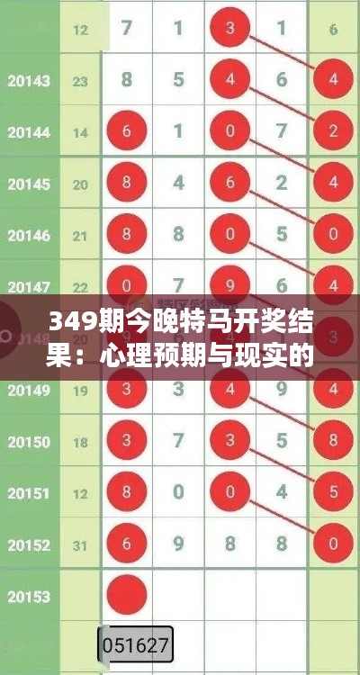 349期今晚特马开奖结果：心理预期与现实的差距？