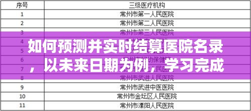 未来日期医院名录预测与实时结算步骤指南，初学者与进阶用户的详细教程