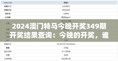 2024澳门特马今晚开奖349期开奖结果查询：今晚的开奖，谁能抓住幸运