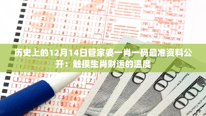 历史上的12月14日管家婆一肖一码最准资料公开：触摸生肖财运的温度