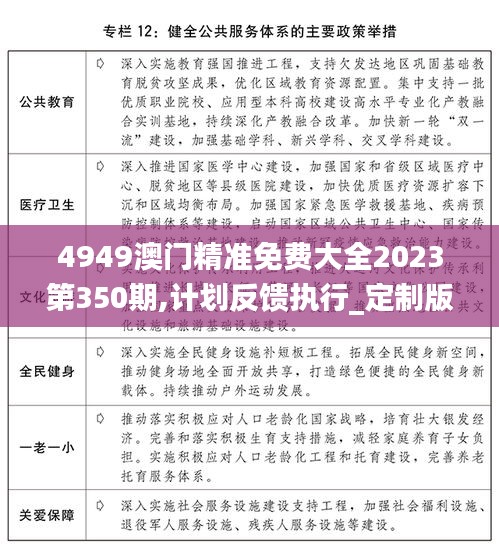 4949澳门精准免费大全2023第350期,计划反馈执行_定制版1.864