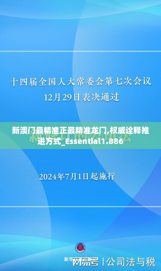 新澳门最精准正最精准龙门,权威诠释推进方式_Essential1.886