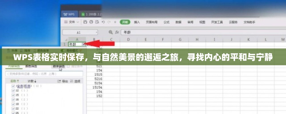 WPS表格实时保存与美景同行，内心的平和宁静之旅
