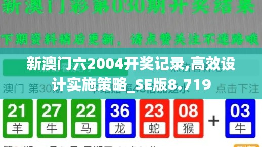 新澳门六2004开奖记录,高效设计实施策略_SE版8.719