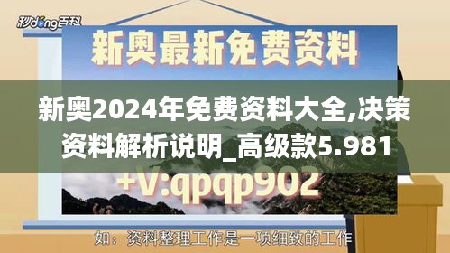 新奥2024年免费资料大全,决策资料解析说明_高级款5.981