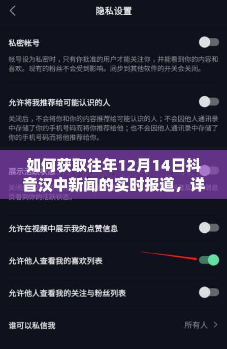 获取往年12月14日抖音汉中新闻实时报道的详细步骤指南