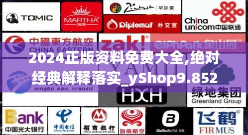 2024正版资料免费大全,绝对经典解释落实_yShop9.852