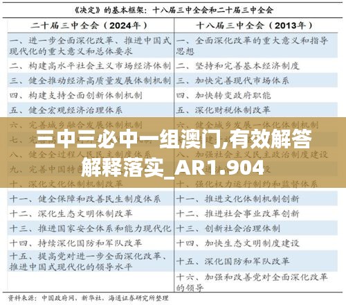 三中三必中一组澳门,有效解答解释落实_AR1.904