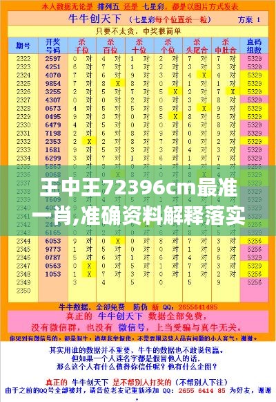 王中王72396cm最准一肖,准确资料解释落实_试用版5.347