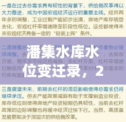 潘集水库水位变迁实录，实时观察与深度解读（2024年12月22日）