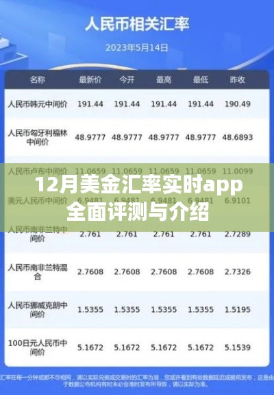 12月美金汇率实时app详解与全方位评测