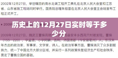 历史上的大事件日期转换揭秘，12月27日实时等于多少分钟