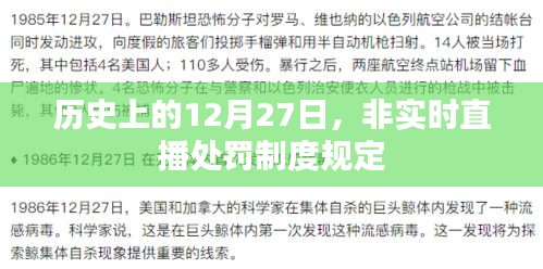 历史上的大事件，非实时直播处罚制度规定揭晓