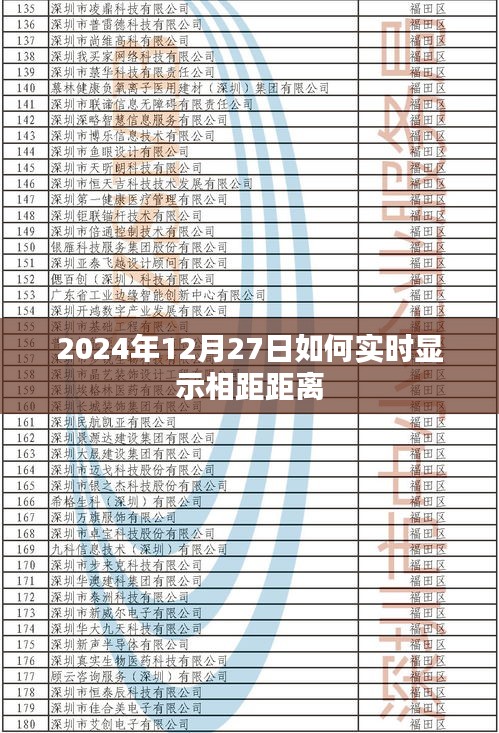 如何实时显示距离，2024年12月27日指南