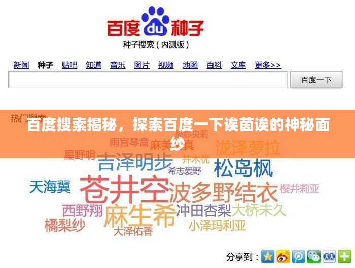 百度搜索揭秘，探索百度一下诶茵诶的神秘面纱