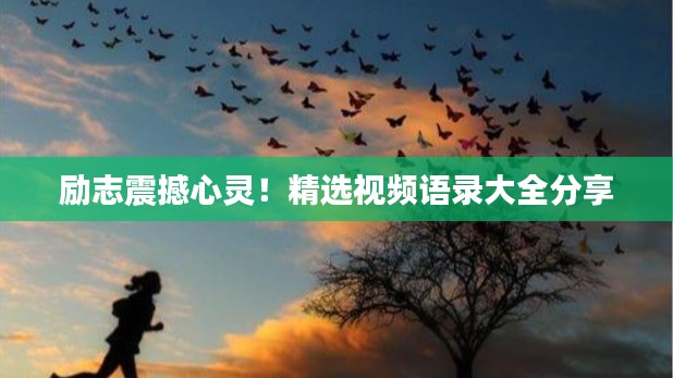 励志震撼心灵！精选视频语录大全分享