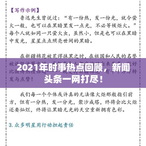2021年时事热点回顾，新闻头条一网打尽！