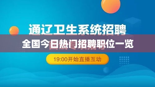 全国今日热门招聘职位一览